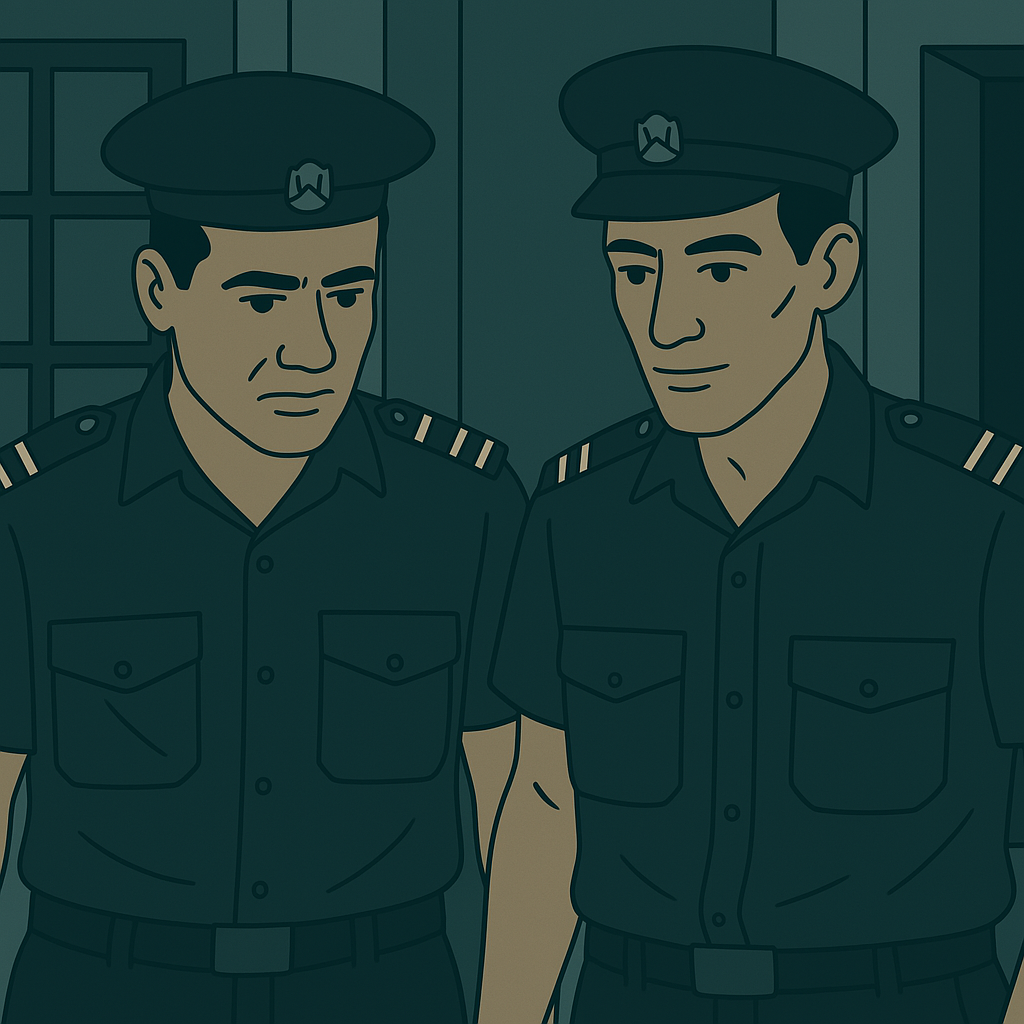 Illustration : deux sous-officiers de police