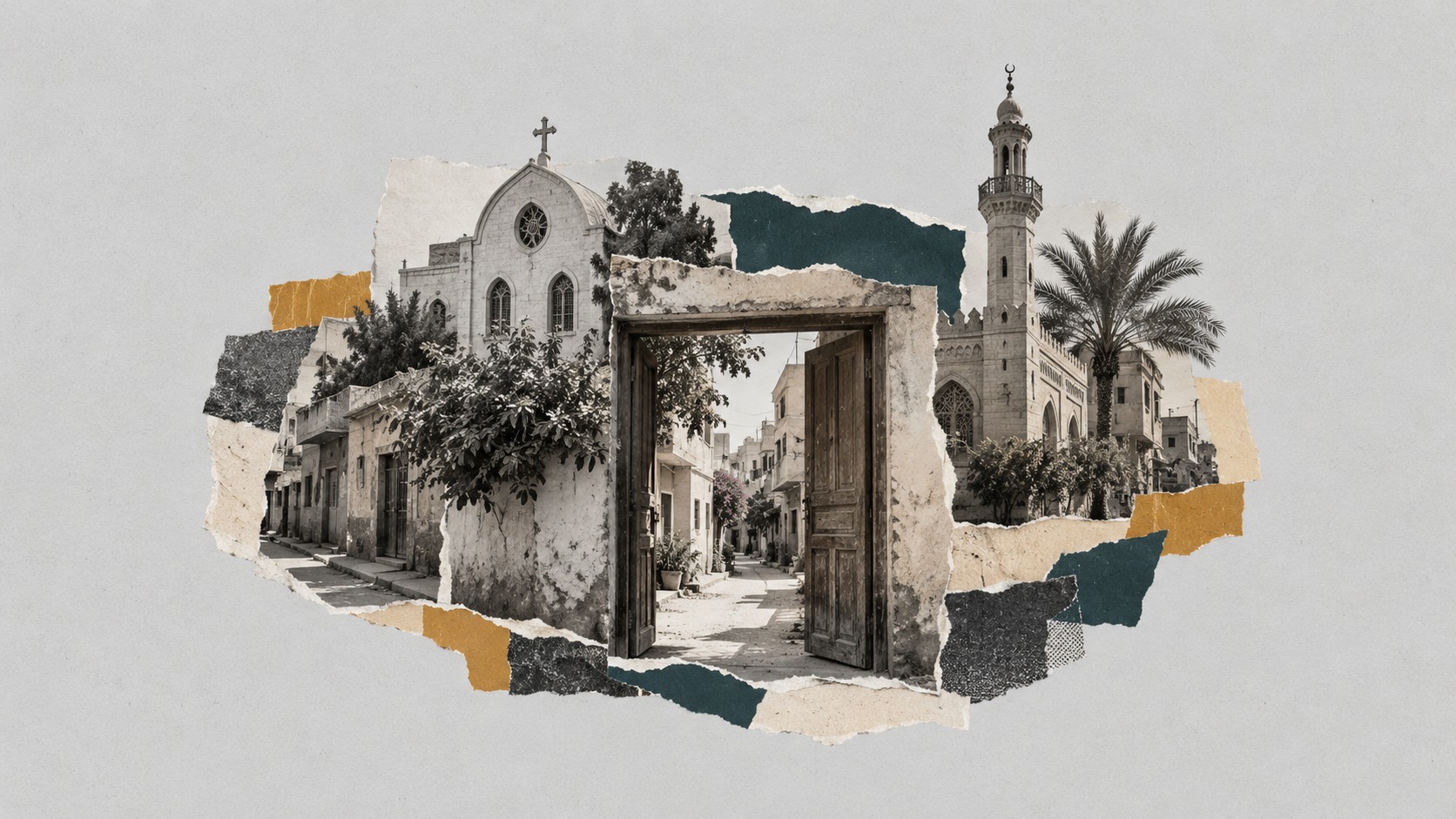 كولاج توضيحي عن حرية المعتقد والمواطنة