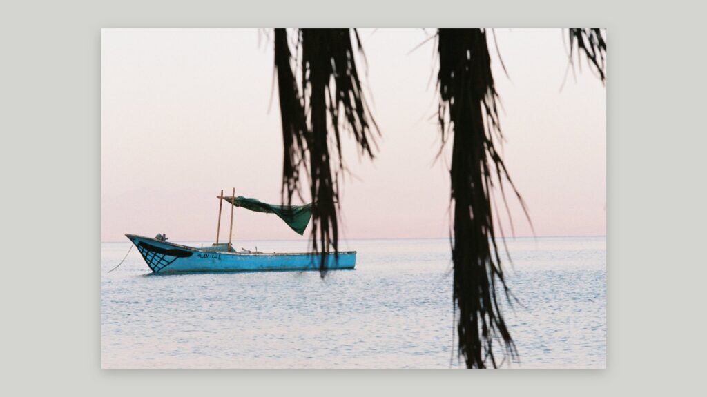 A fishing boat in the Red Sea